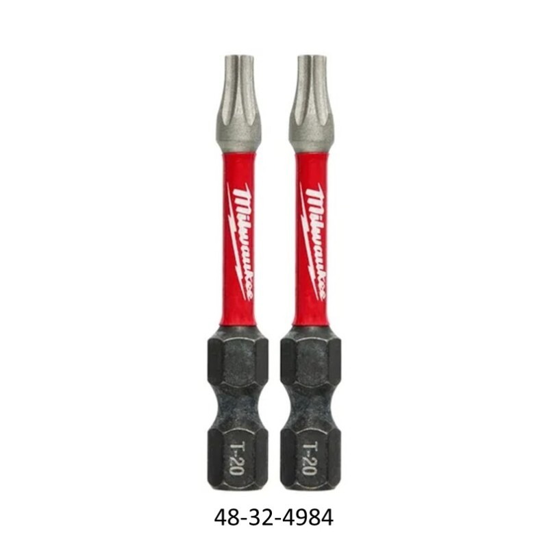 Punta TORX T20 de 2” Entrada hexagonal (paquete de 2)