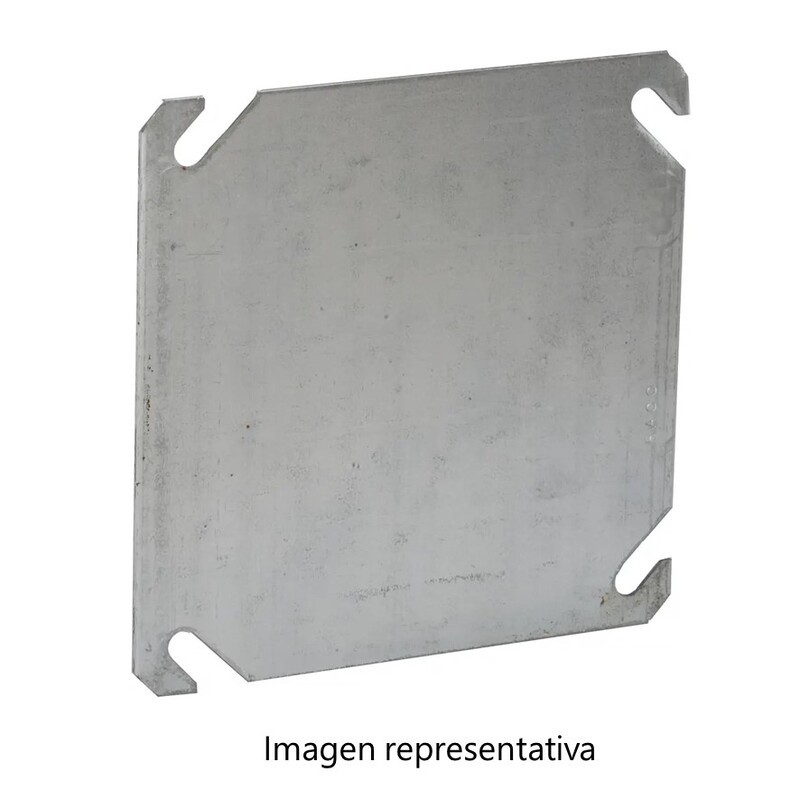 tapa cuadrada de 4" ciega  de 3/4"