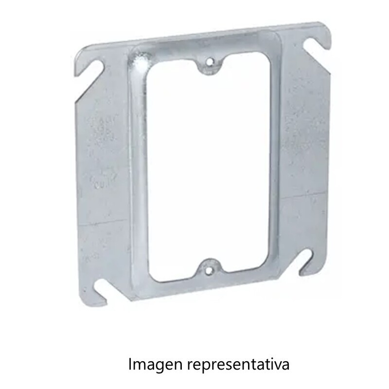 sobretapa cuadrada de 4", realce de 1/4"