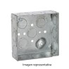 Caja cuadrada 4", soldada, 1-1/2" de profundidad, 10 KO de 1/2" y 6 KO técnicos