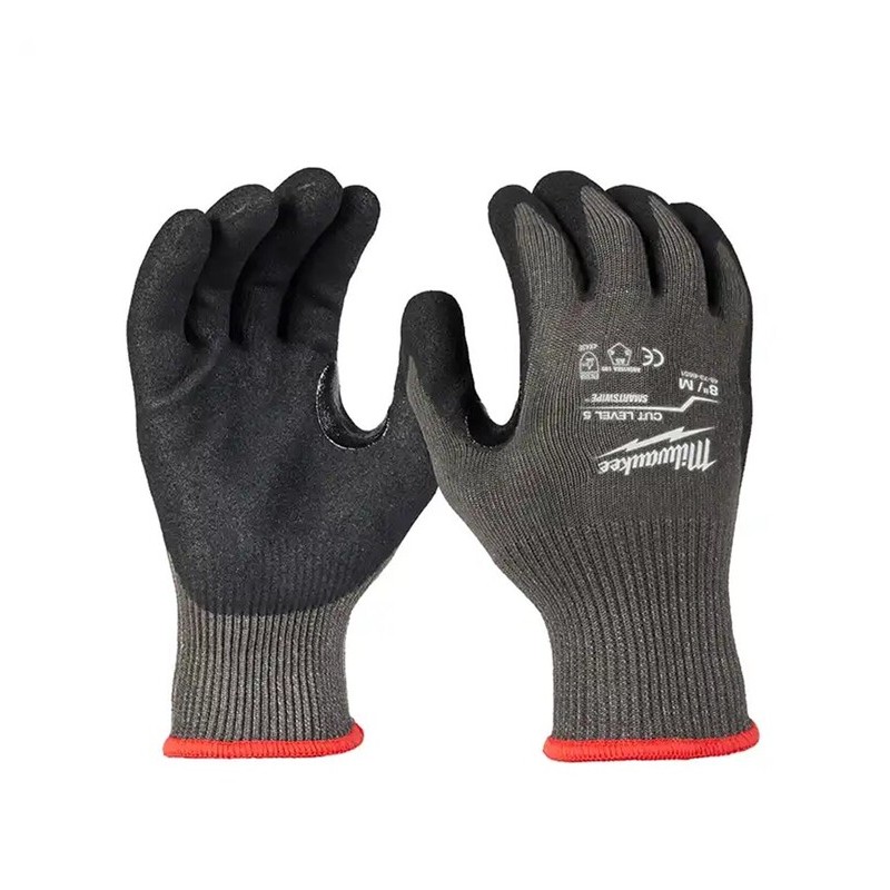 Guantes bañados en nitrilo anticorte nivel 5 talla mediana