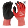 Guantes bañados en nitrilo anticorte nivel 1 talla mediana