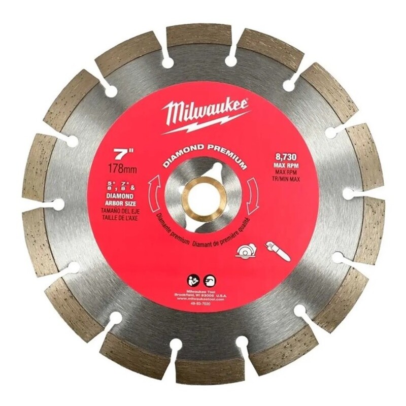 Disco de corte segmentado para concreto de 7"