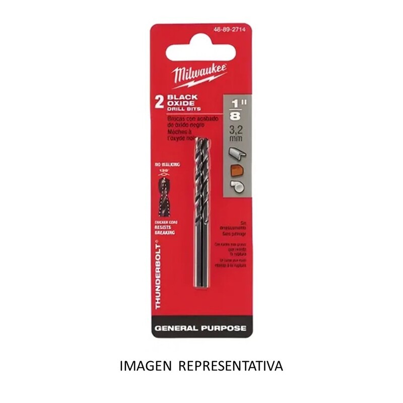 JUEGO DE 2 BROCAS DE ÓXIDO NEGRO 1/8"