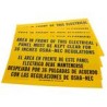 SEÑALIZACION DE SEGURIDAD, PARA TABLERO ELECTRICO OSHA-NEC PAQ. 5