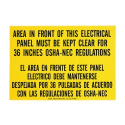 SEÑALIZACION DE SEGURIDAD, PARA TABLERO ELECTRICO OSHA-NEC PAQ. 5